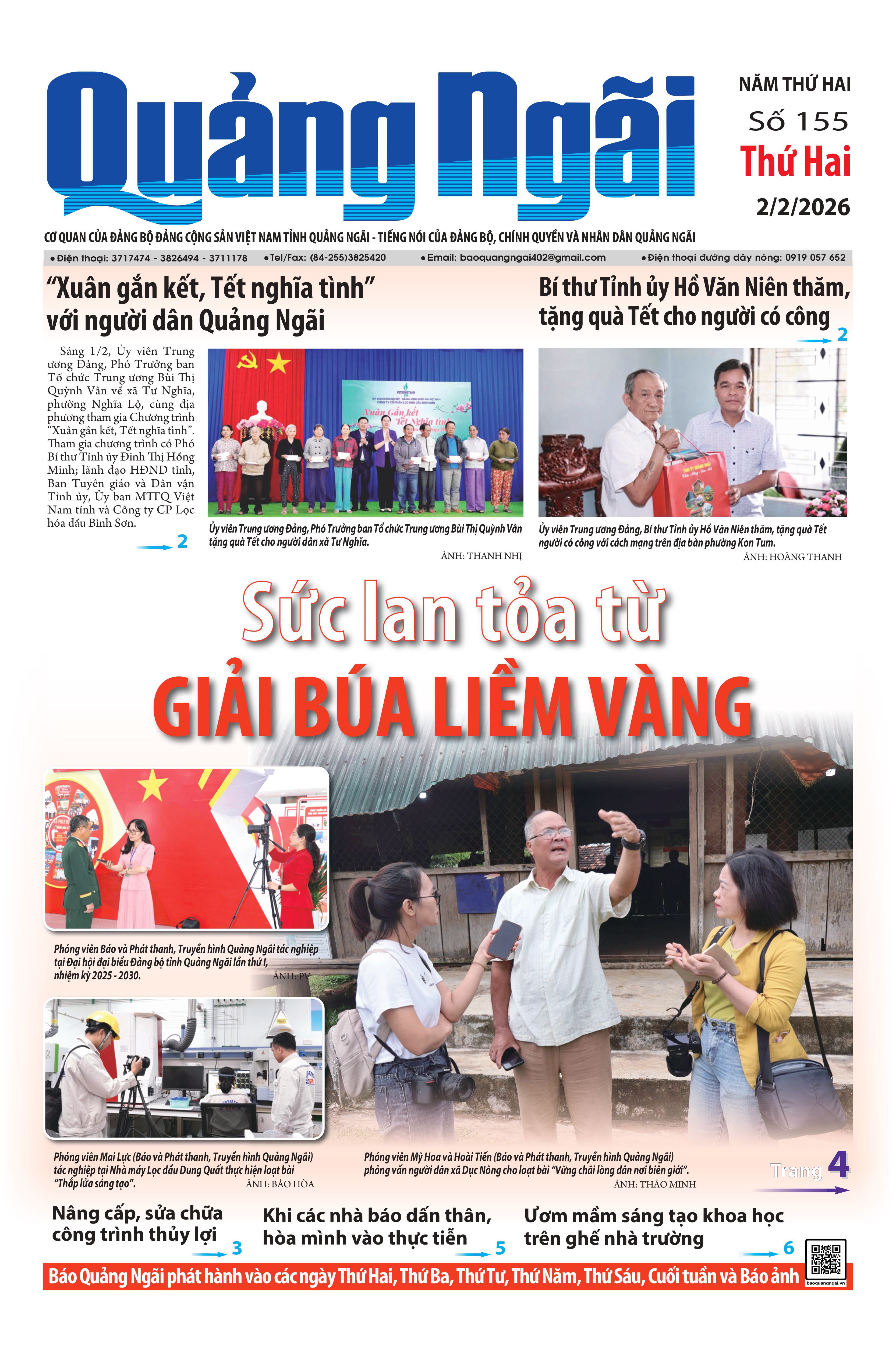 Số b&aacute;o 155, ra ng&agrave;y 2/2/2026