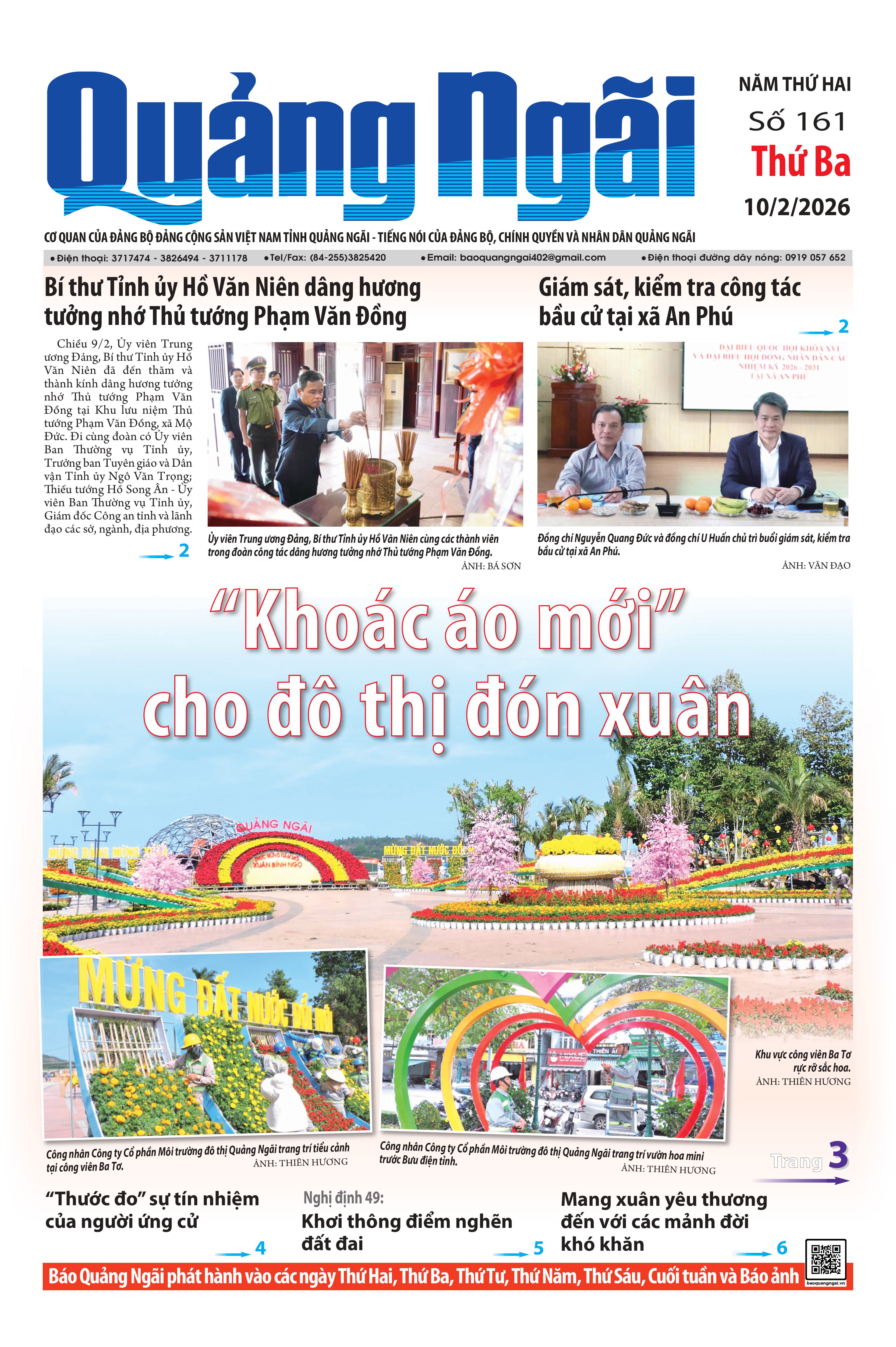 Số b&aacute;o 161, ra ng&agrave;y 10/2/2026