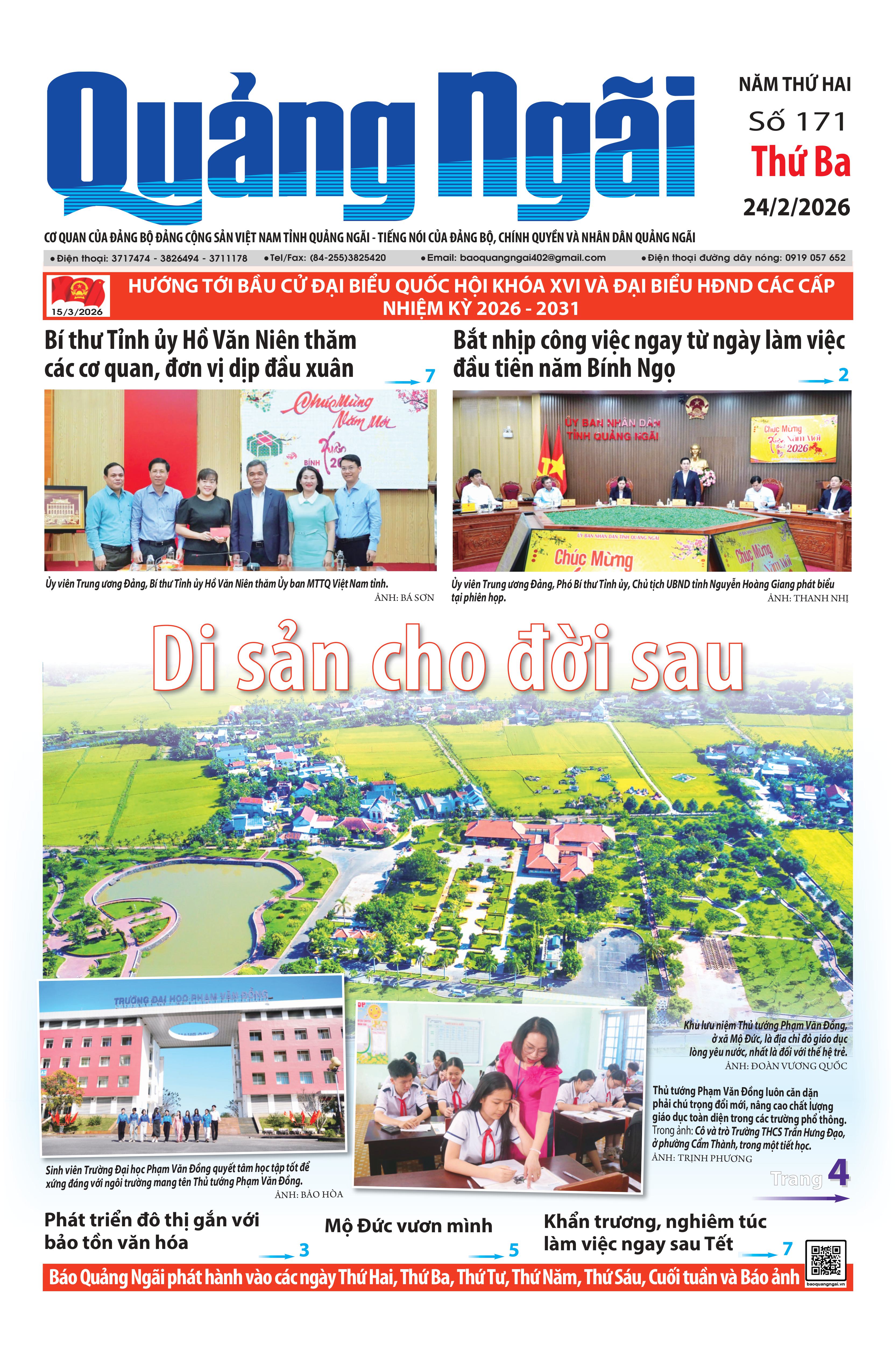 Số b&aacute;o 171, ra ng&agrave;y 24/2/2026