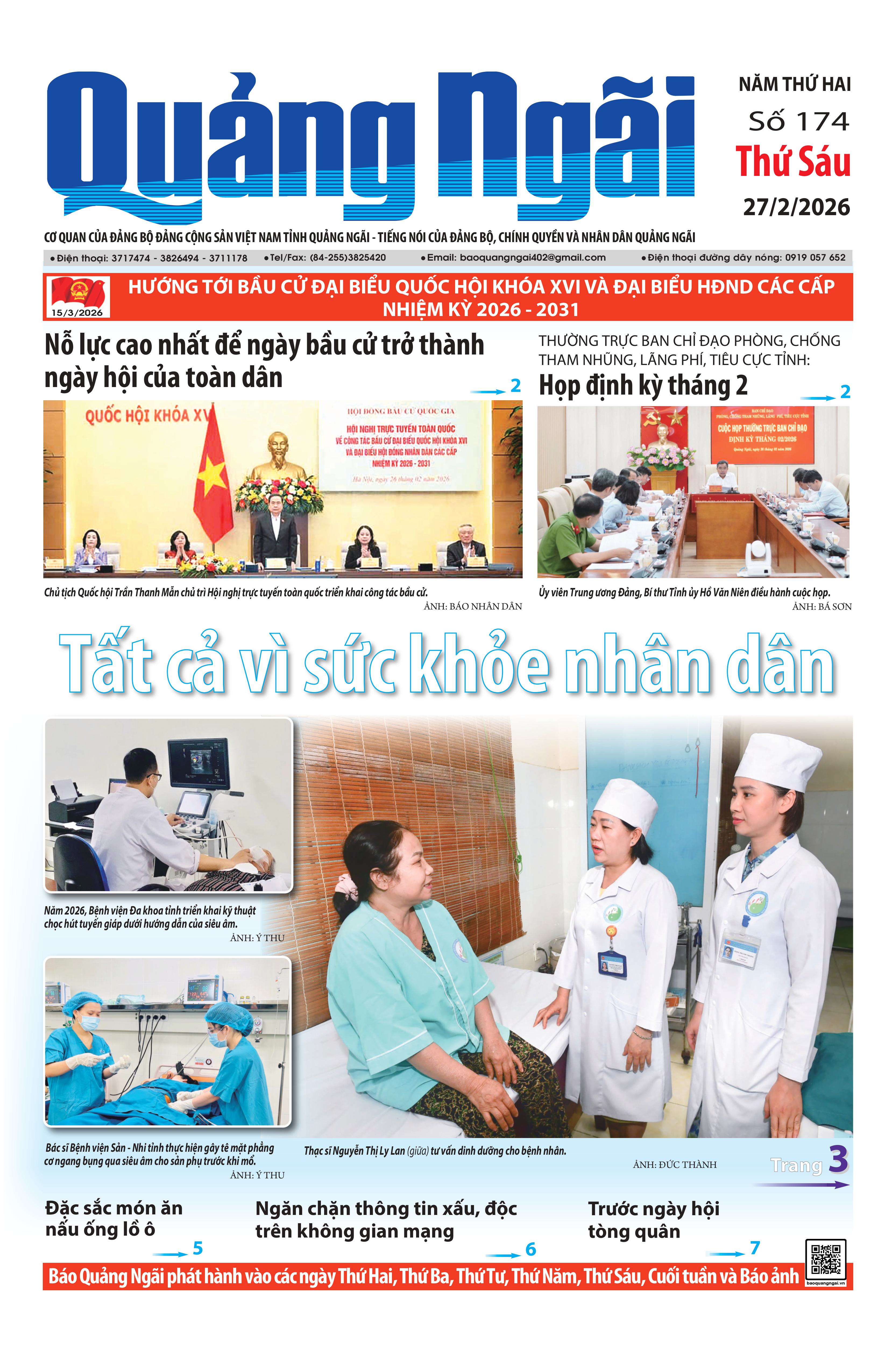 Số b&aacute;o 174, ra ng&agrave;y 27/2/2026