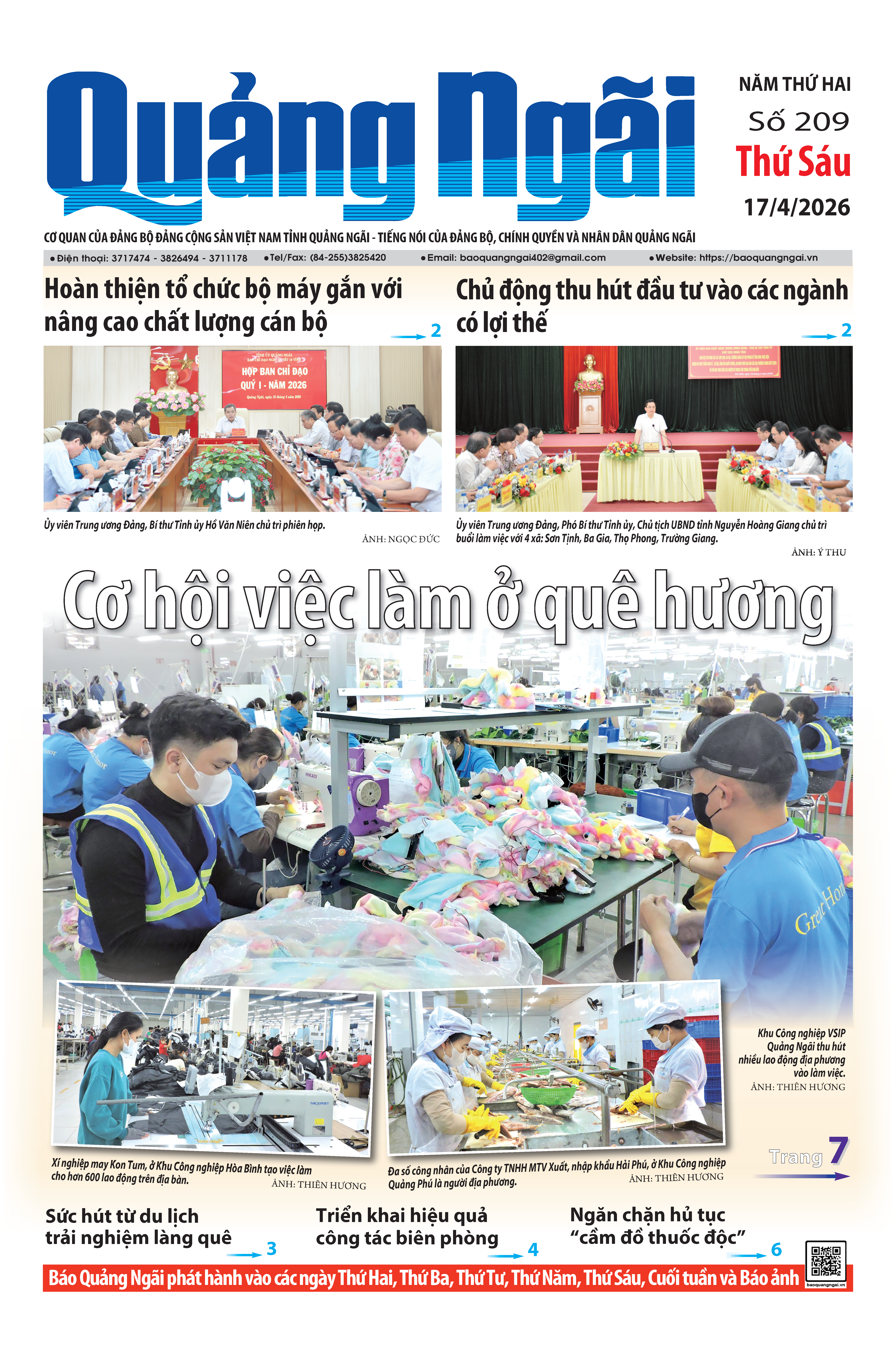 Số b&aacute;o 209 ng&agrave;y 17/4