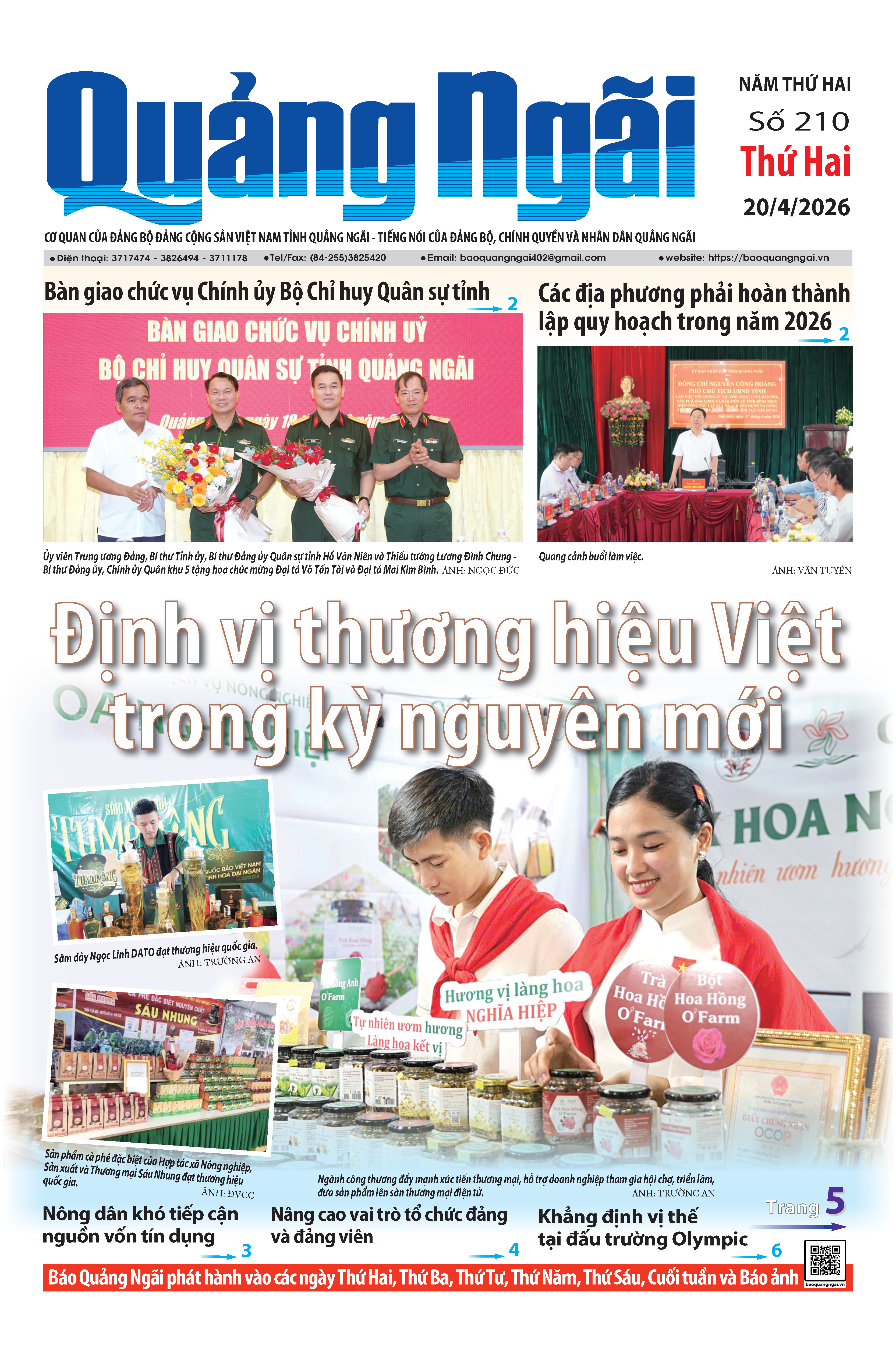 Số b&aacute;o 210 ng&agrave;y 20/4