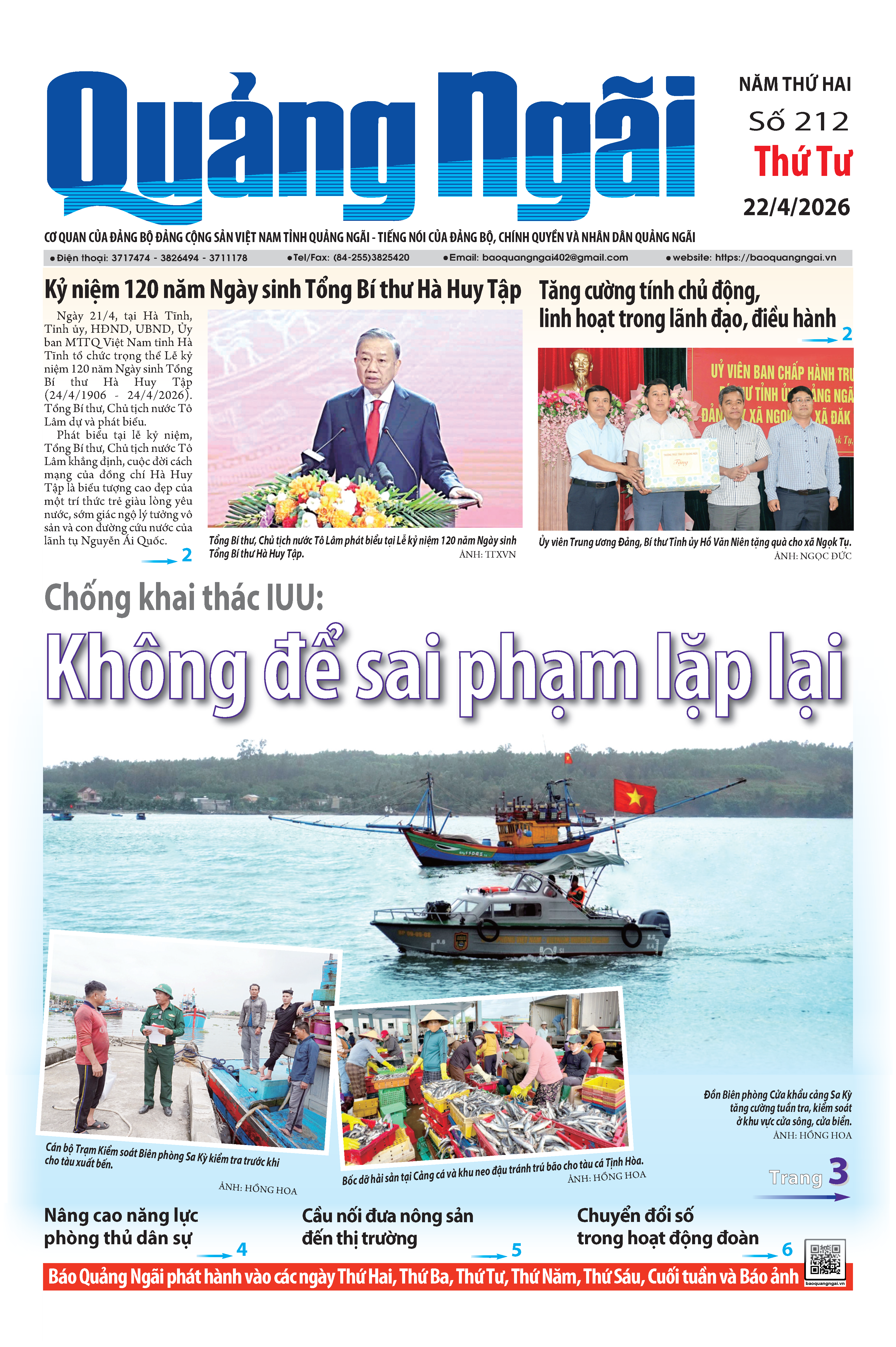 Số b&aacute;o 212 ng&agrave;y 22/4