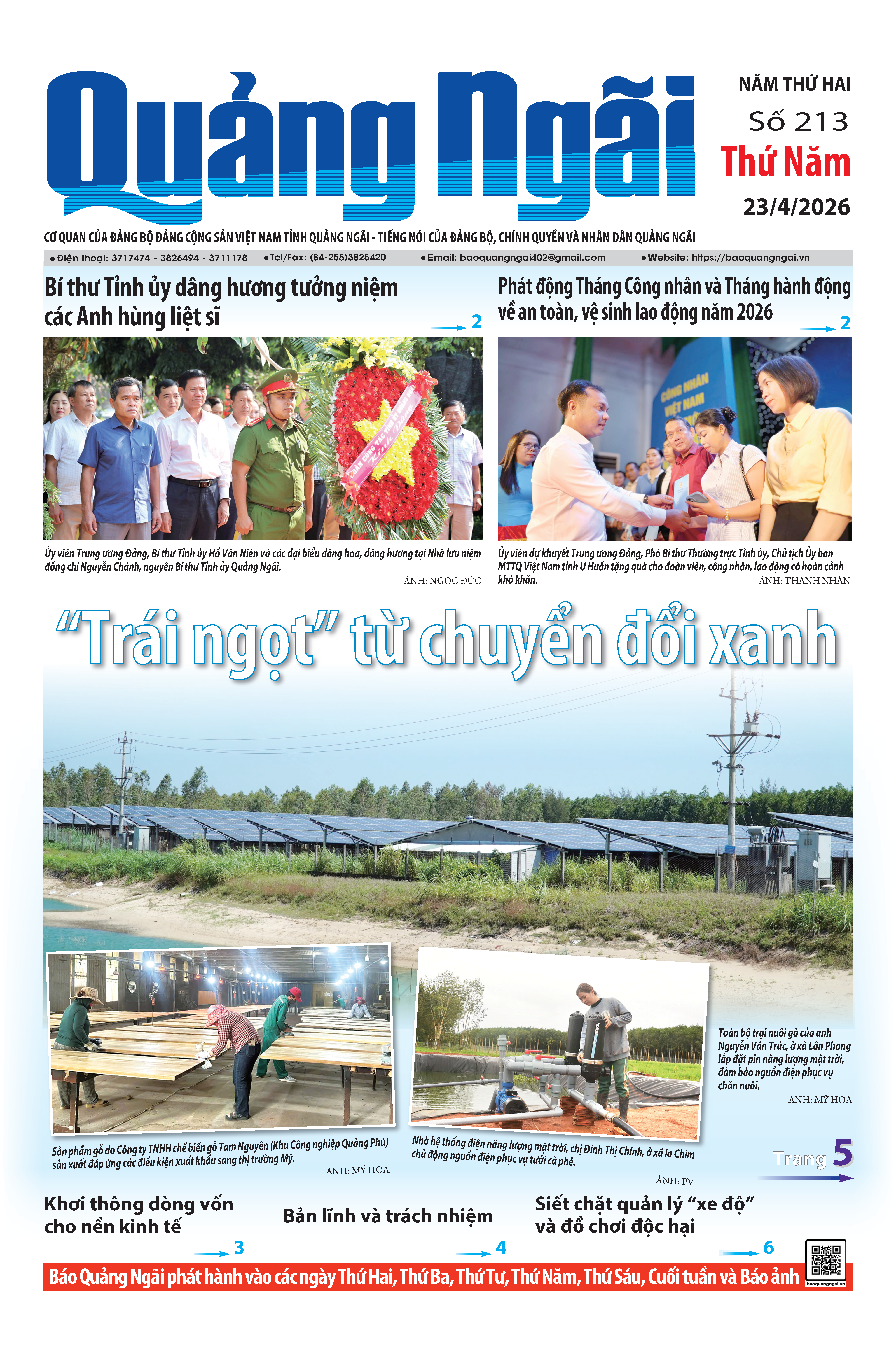 Số b&aacute;o 213 ng&agrave;y 23/4