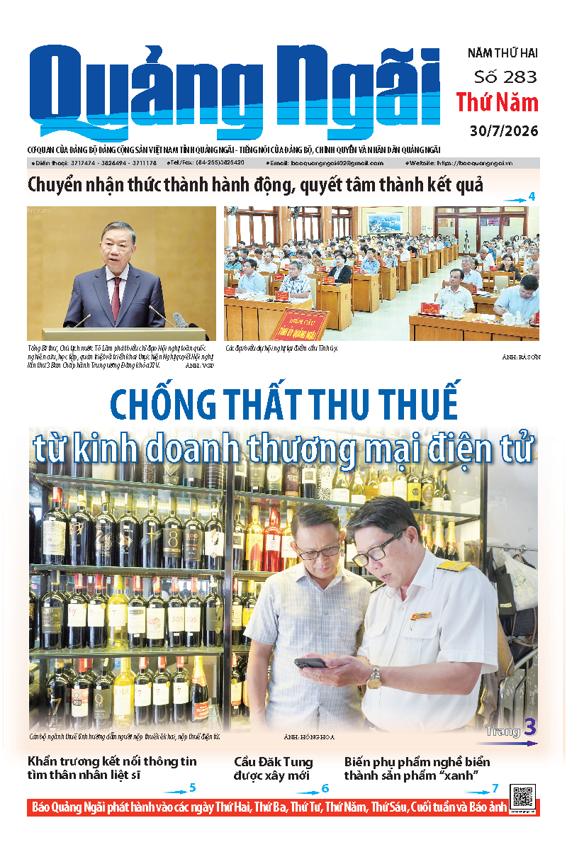 Số b&aacute;o 283 ng&agrave;y 30/7/2026
