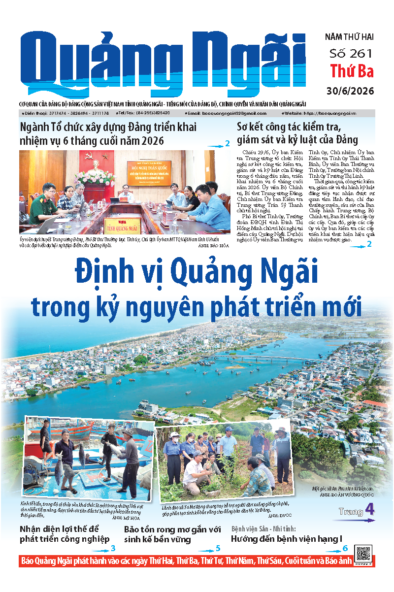 Số b&aacute;o 261 ng&agrave;y 30/6/2026