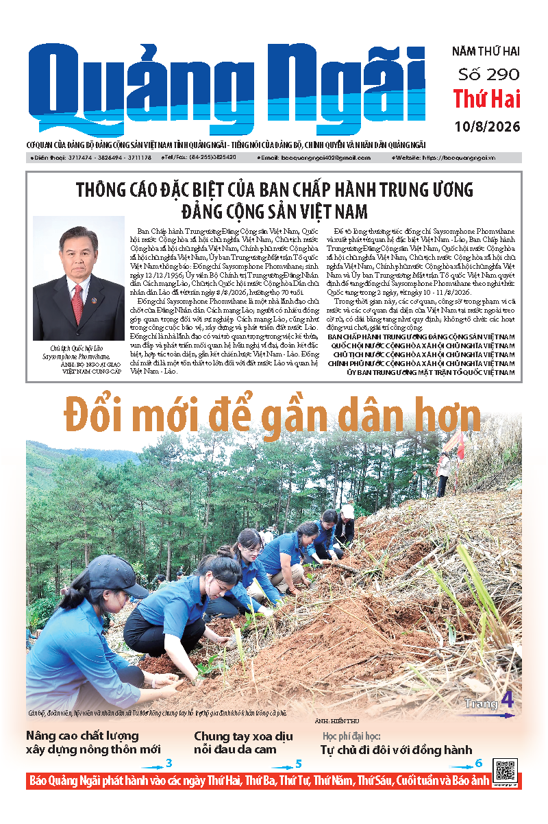 Số b&aacute;o 290 ng&agrave;y 10/8/2026