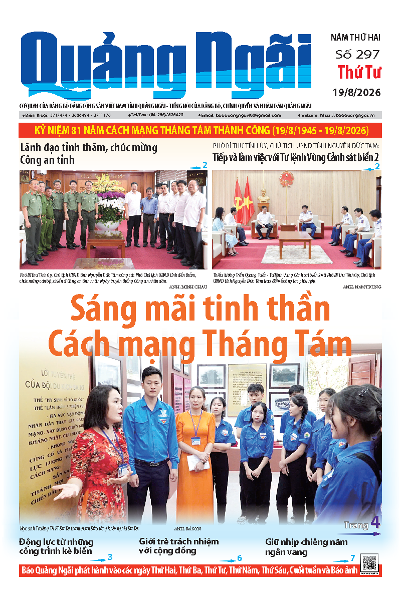 Số b&aacute;o 297 ng&agrave;y 19/8/2026