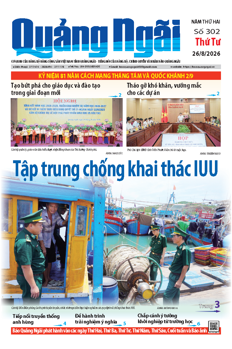 Số b&aacute;o 302 ng&agrave;y 26/8/2026