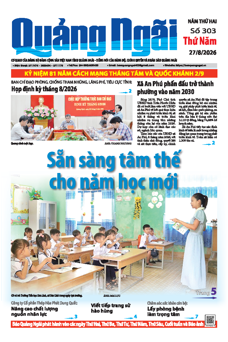 Số b&aacute;o 303 ng&agrave;y 27/8/2026