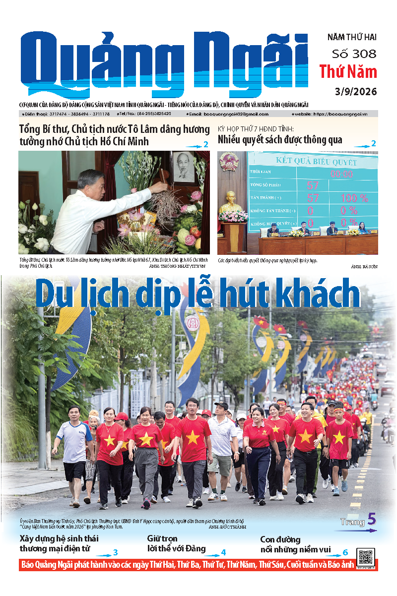 Số b&aacute;o 308 ng&agrave;y 3/9/2026
