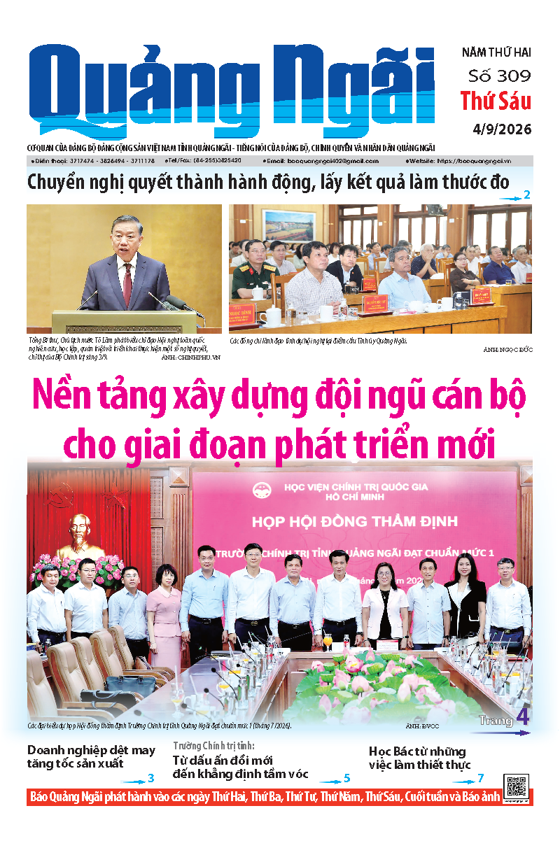 Số b&aacute;o 309 ng&agrave;y 4/9/2026