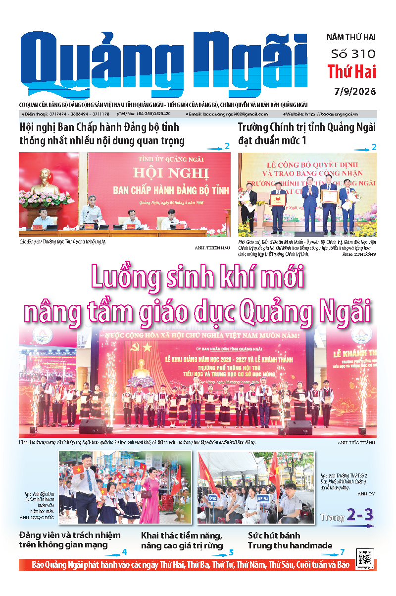 Số b&aacute;o 310 ng&agrave;y 7/9/2026