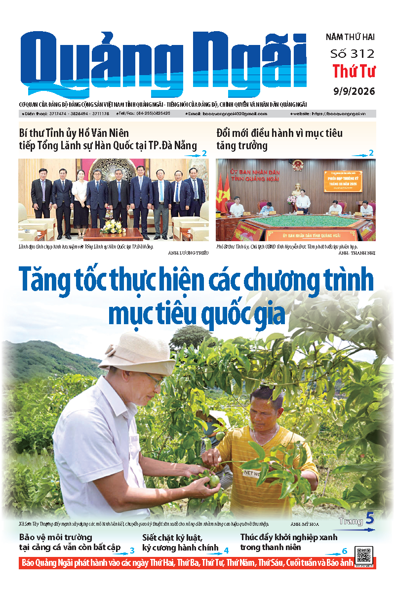 Số b&aacute;o 312 ng&agrave;y 9/9/2026