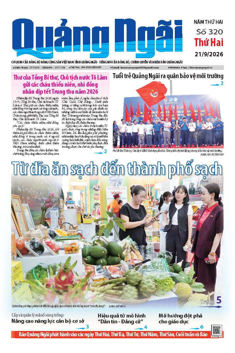 Số b&aacute;o 320 ng&agrave;y 21/9/2026