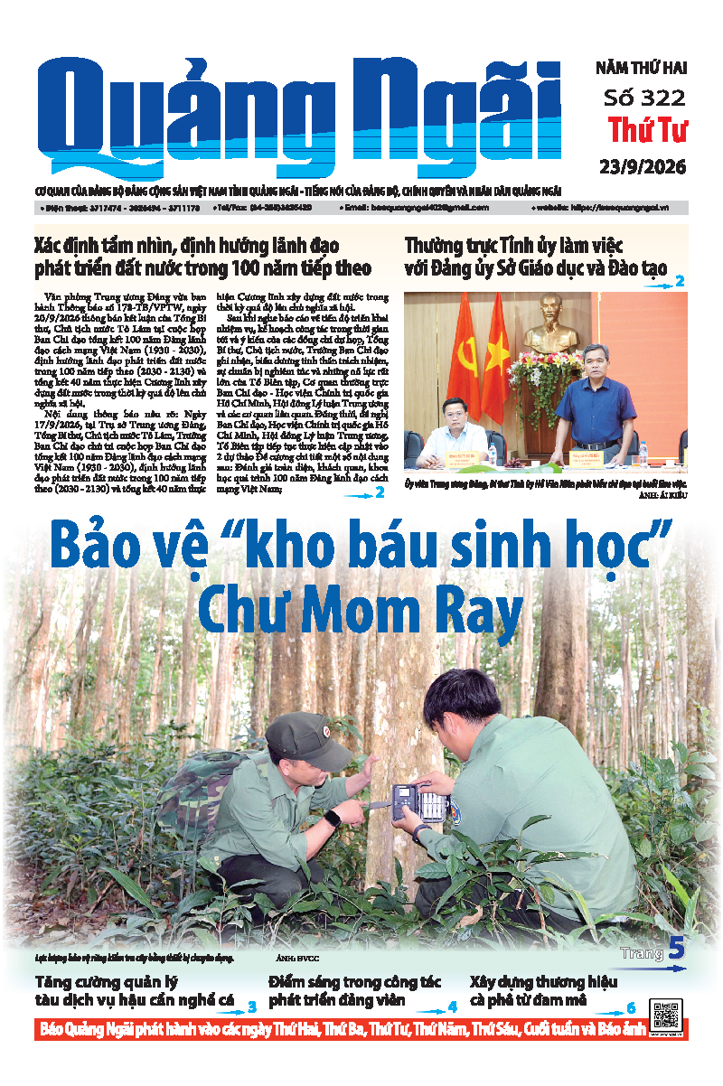 Số b&aacute;o 322 ng&agrave;y 23/9/2026