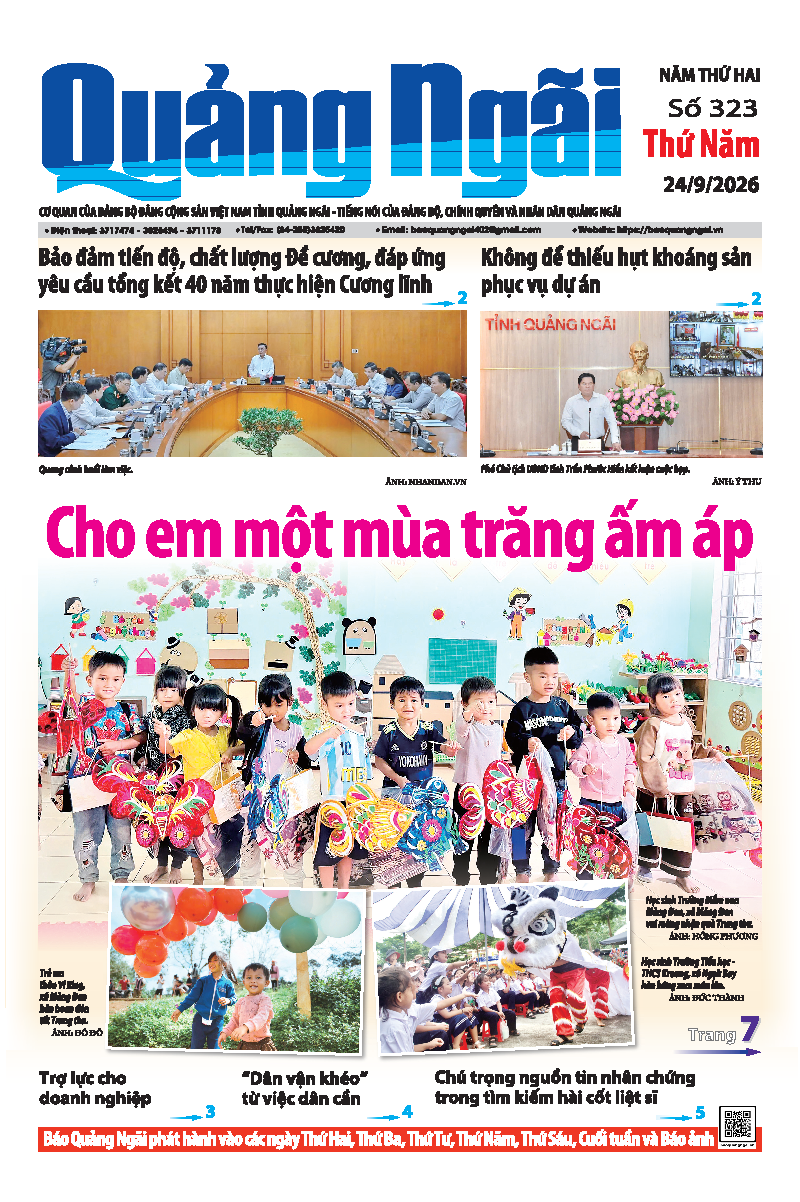 Số b&aacute;o 323 ng&agrave;y 24/9/2026