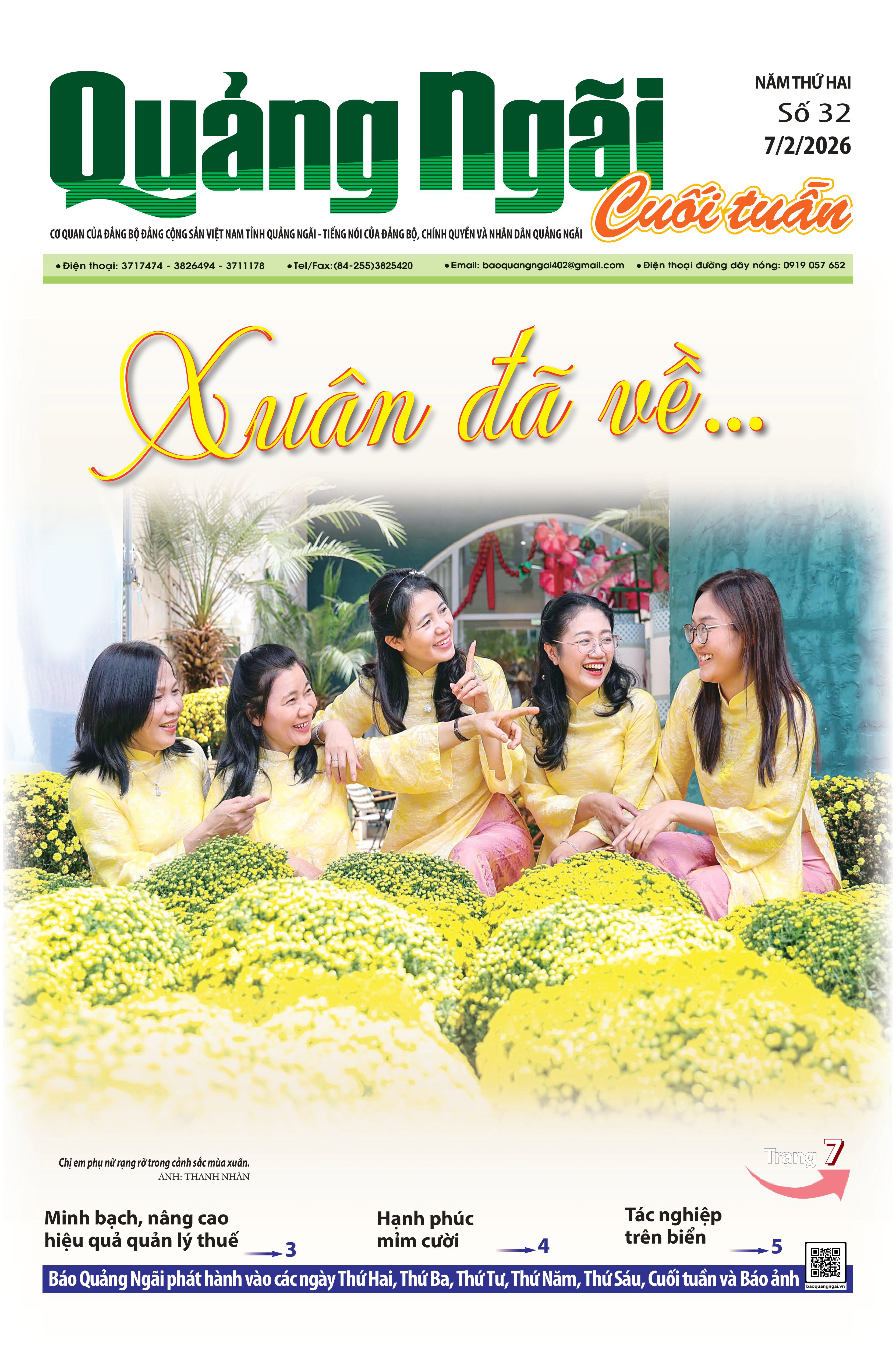 Số b&aacute;o Cuối tuần 32, ra ng&agrave;y 7/2/2026