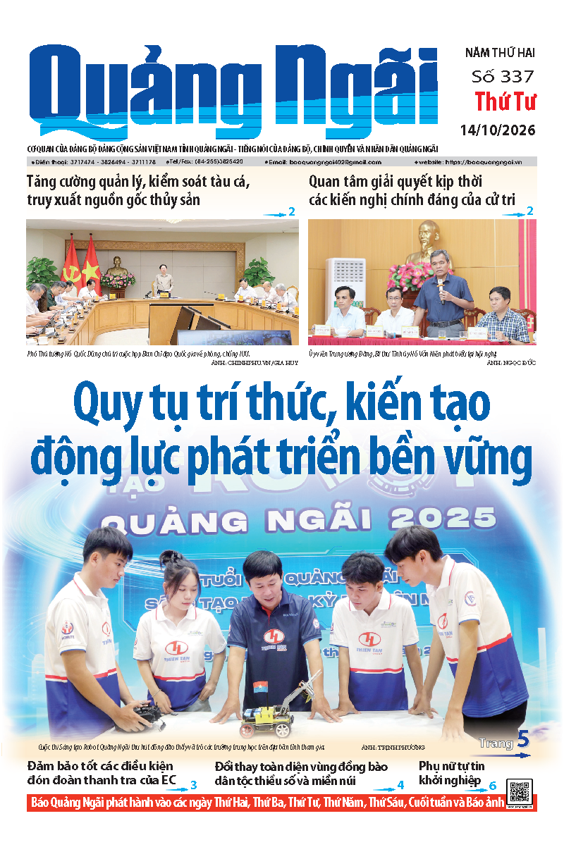 Số b&aacute;o 337 ng&agrave;y 14/10/2026