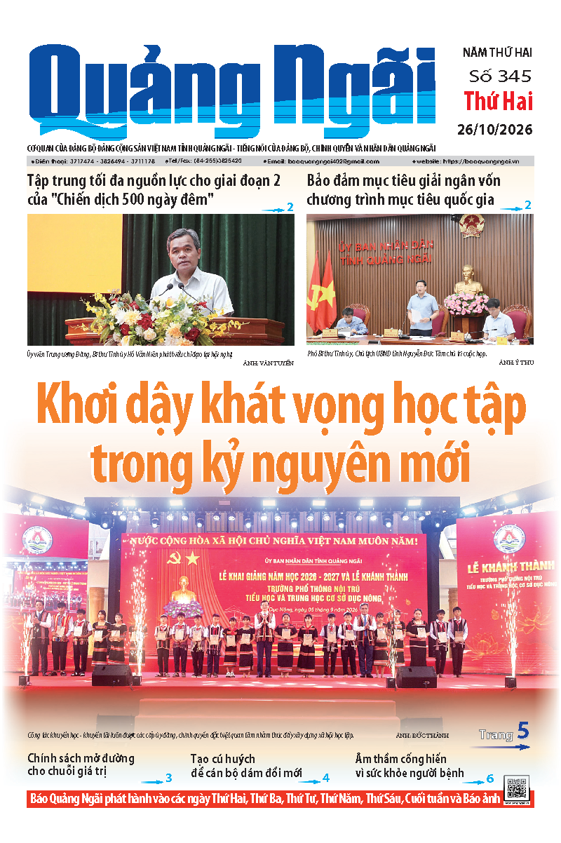 Số b&aacute;o 345 ng&agrave;y 26/10/2026