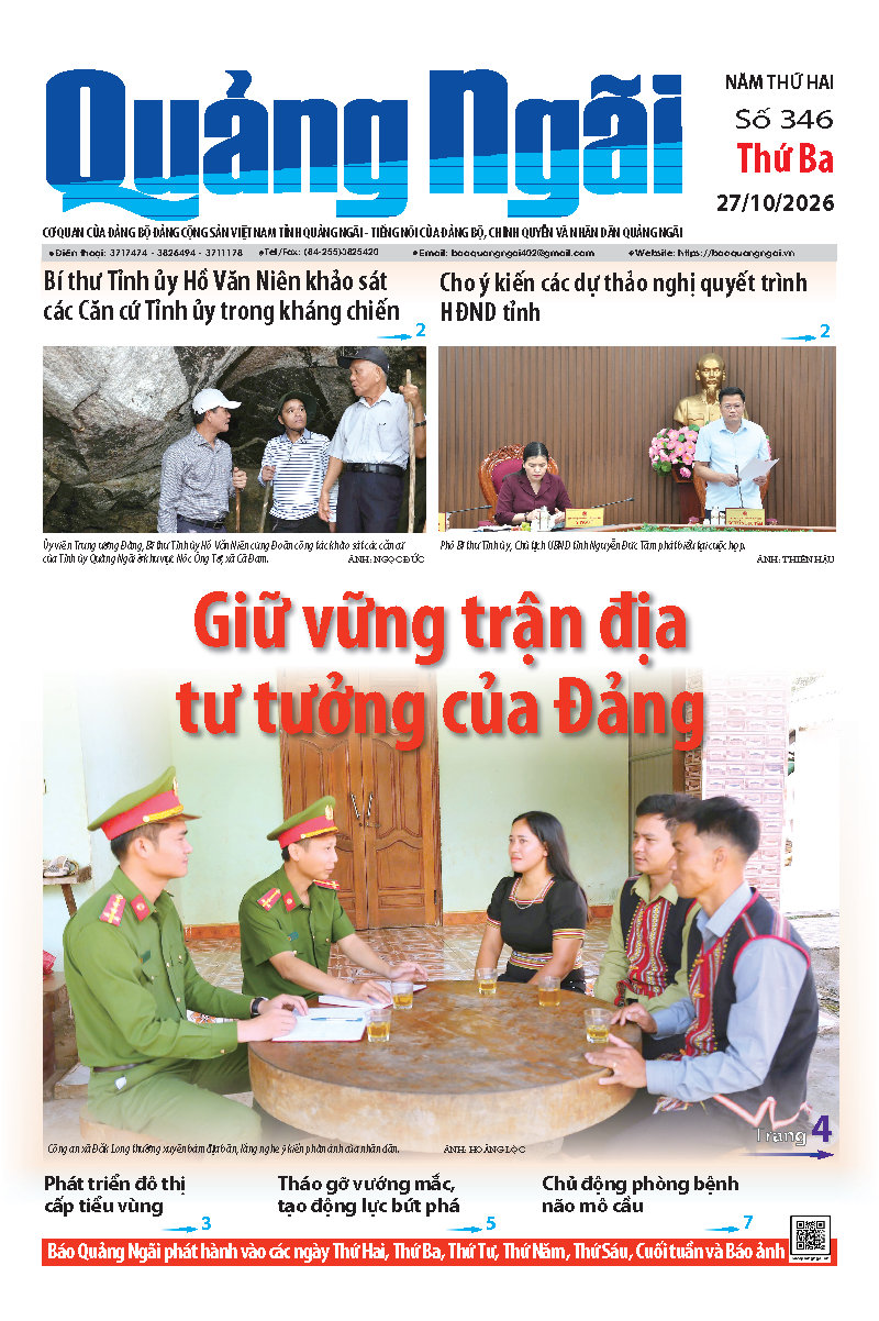 Số b&aacute;o 346 ng&agrave;y 27/10/2026
