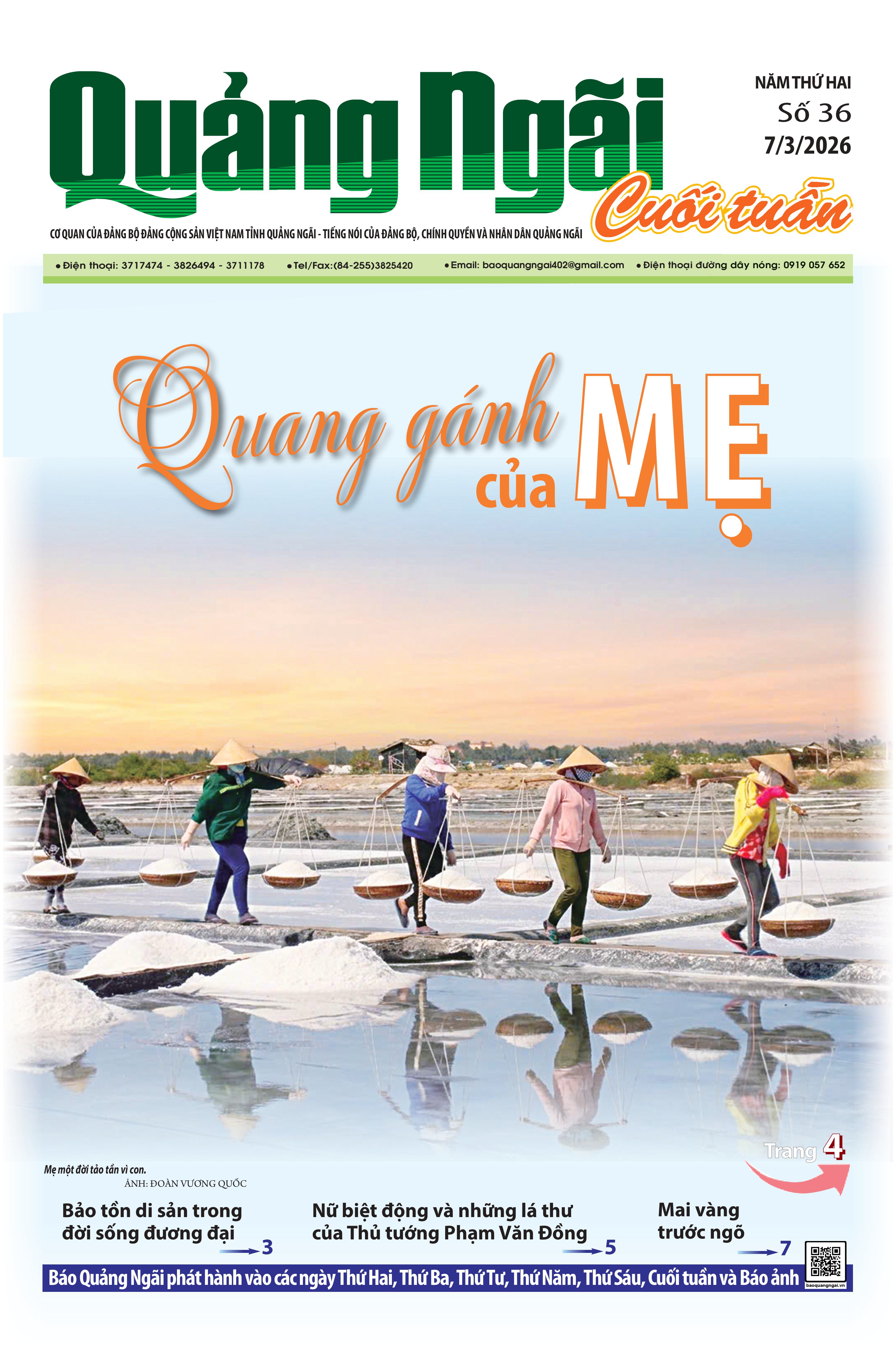 Số b&aacute;o Cuối tuần 36, ra ng&agrave;y 7/3/2026