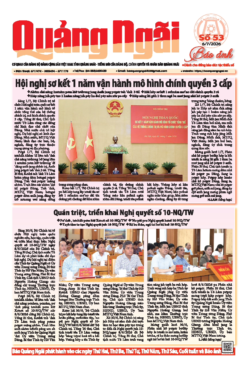 Báo ảnh số 53 ra ngày 6/7/2026