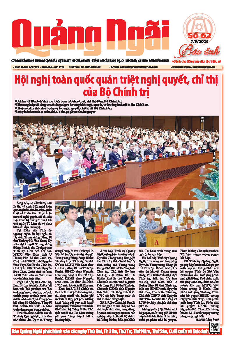B&aacute;o ảnh số 62 ra ng&agrave;y 7/9/2026