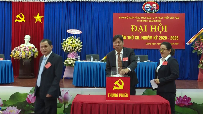 Đại hội Đảng bộ Ngân hàng TMCP Đầu tư và phát triển Việt Nam - CN Quảng Ngãi lần thứ XII