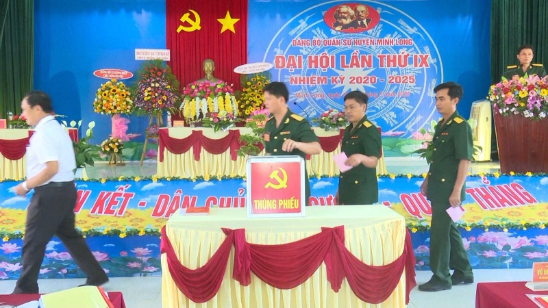 ĐẠI HỘI LẦN THỨ IX ĐẢNG BỘ QUÂN SỰ HUYỆN MINH LONG VÀ ĐẢNG BỘ XÃ SƠN BAO, HUYỆN SƠN HÀ