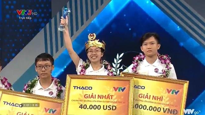 Thu Hằng gi&agrave;nh v&ograve;ng nguyệt quế đường l&ecirc;n đỉnh Olympia