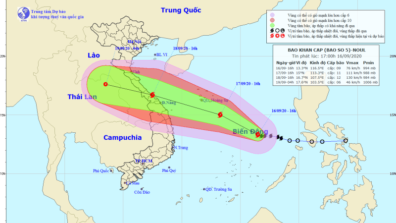 TIN BÃO KHẨN CẤP (Cơn bão số 5)