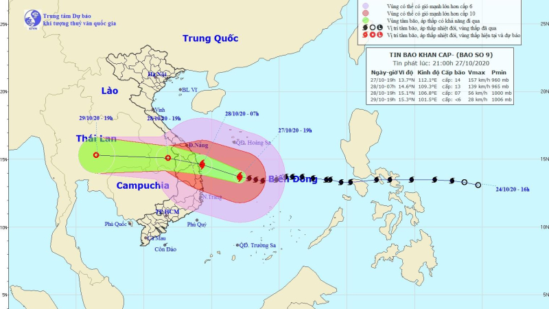 BÃO SỐ 9 CÁCH QUẢNG NGÃI 380KM
