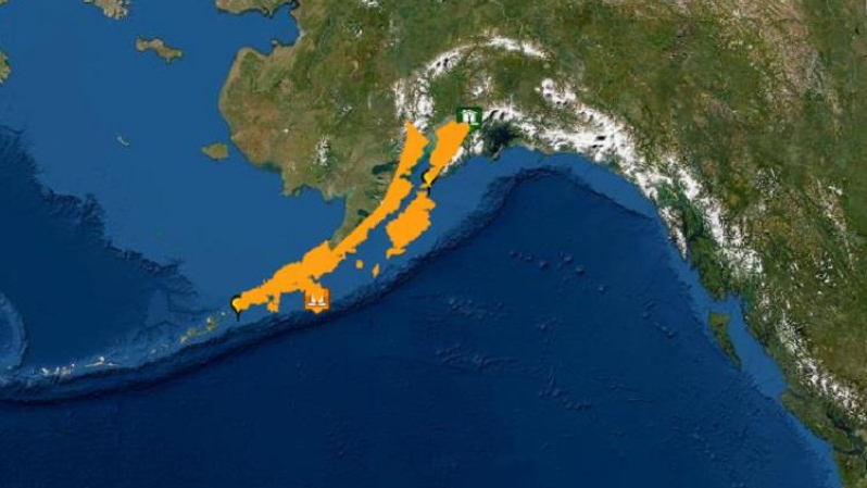 Động đất gây sóng thần ngoài khơi Alaska