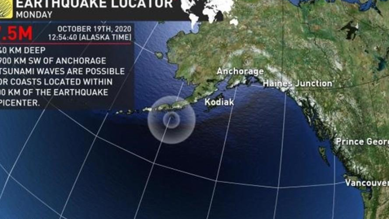 Động đất làm rung chuyển bang Alaska của Mỹ