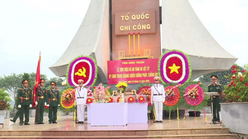 Bình Thuận truy điệu 6 hài cốt liệt sỹ