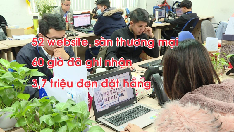 Trên 3,7 triệu đơn đặt hàng mua sắm trực tuyến