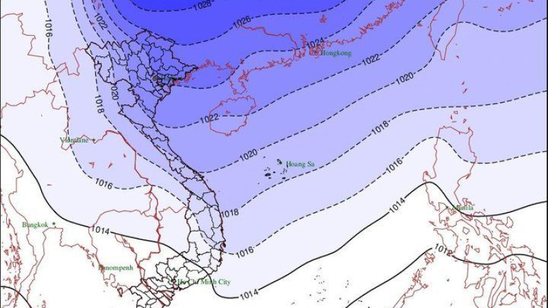 Từ chiều và đêm nay (28/01) Quảng Ngãi trời chuyển rét, biển động
