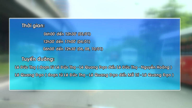 Tạm cấm một số đường gần sân vận động Mỹ Đình