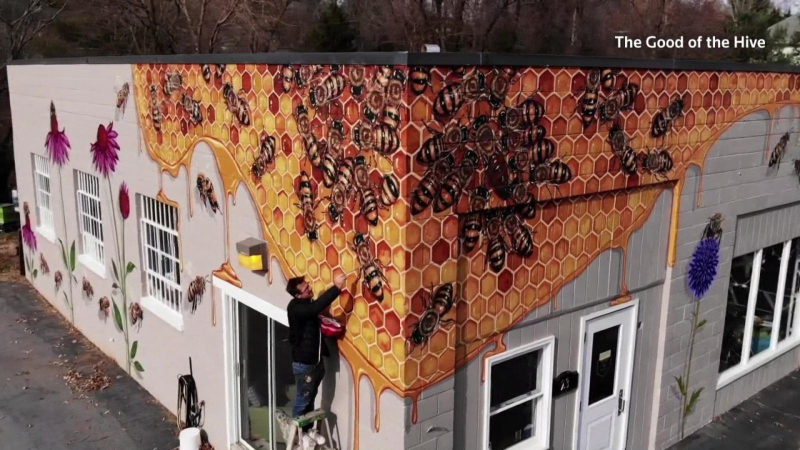 Th&ocirc;ng Điệp Đo&agrave;n Kết Từ Tranh Tường 50.000 Ch&uacute; Ong Nghệ