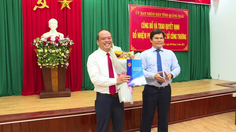 &Ocirc;ng H&agrave; Đức Thắng giữ chức Ph&oacute; gi&aacute;m đốc Sở c&ocirc;ng thương tỉnh Quảng Ng&atilde;i