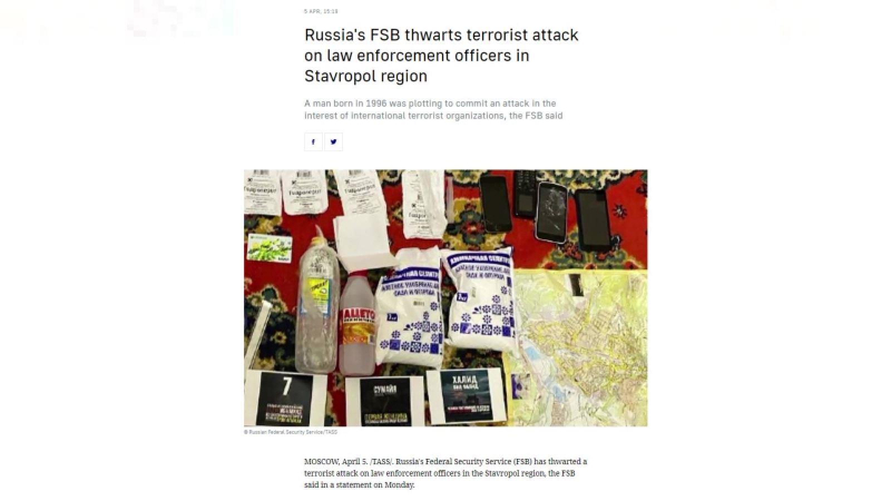 Nga chặn đứng âm mưu khủng bố tại Stavropol