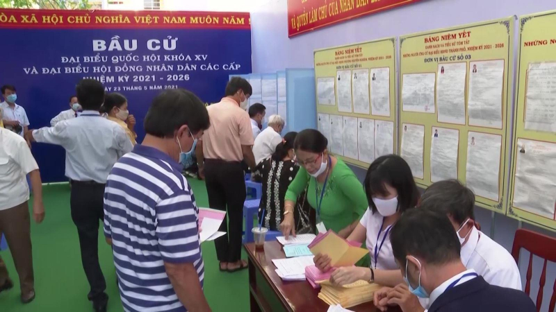 Đến 19h ngày 23/5, Quảng Ngãi có khoảng 99,63% cử tri đi bầu cử