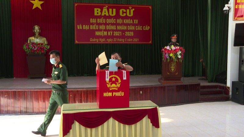 Quảng Ngãi: Bộ chỉ huy quân sự tỉnh hoàn thành bỏ phiếu sớm