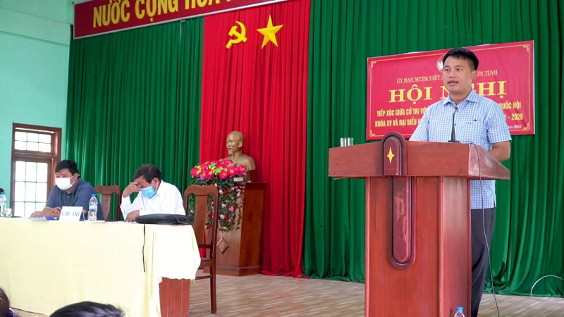 Vận động bầu cử tại x&atilde; Tịnh Phong, huyện Sơn Tịnh