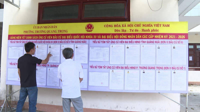 Quảng Ngãi: Hoàn thành niêm yết danh sách những người ứng cử