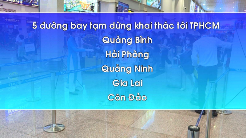 5 đường bay nội địa tạm dừng khai thác tới TP. HCM