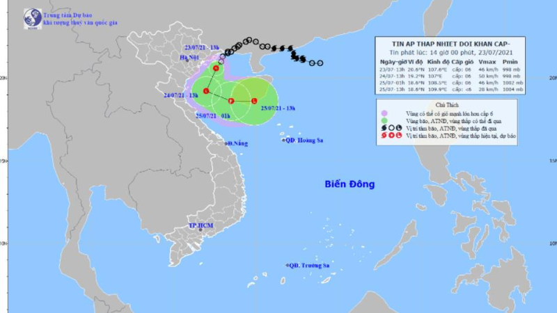 TIN ÁP THẤP NHIỆT ĐỚI KHẨN CẤP