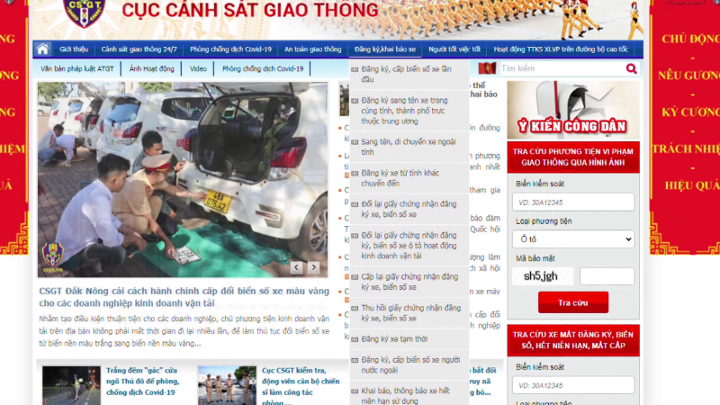 Số hóa việc đăng ký, khai báo phương tiện