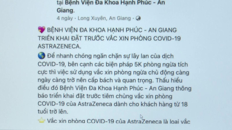 Xử phạt bệnh viện đăng tin cung cấp dịch vụ ti&ecirc;m Vaccine